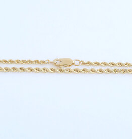 American Jewelry ESTATE 14k Yellow Gold 3.5mm Rope Chain (20")