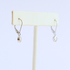 American Jewelry Sterling Silver 1/2ctw Lab Grown Diamond Bezel Leverback Dangle Earrings