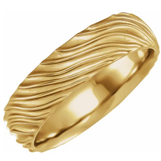 American Jewelry Wave Men's Wedding Band