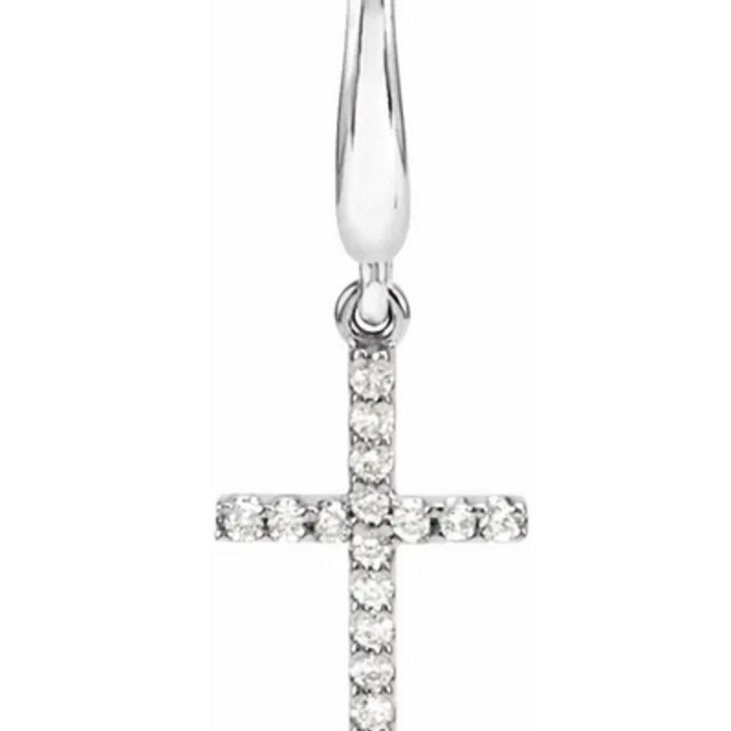 American Jewelry Mini Diamond Cross Charm (Charm Only)