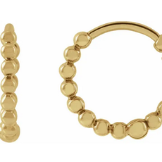 American Jewelry Beaded Huggie Hoop Earrings