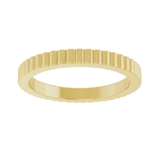 American Jewelry 14k Gold 2mm Grooved Band