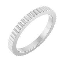 American Jewelry 14k Gold 2mm Grooved Band