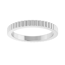 American Jewelry 14k Gold 2mm Grooved Band