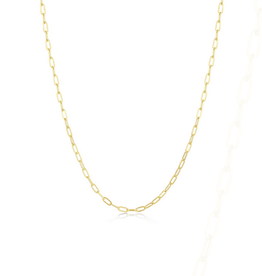 Lafonn Lafonn Sterling Silver Gold Plated Paperclip Link Chain (16"-18")
