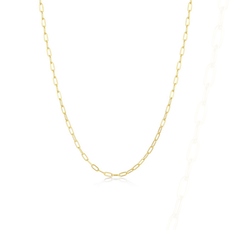 Lafonn Lafonn Sterling Silver Gold Plated Paperclip Link Chain (16"-18")