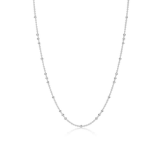 Lafonn Lafonn Sterling Silver Beaded Cable Chain (16"-18")
