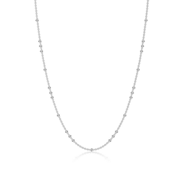 Lafonn Lafonn Sterling Silver Beaded Cable Chain (16"-18")