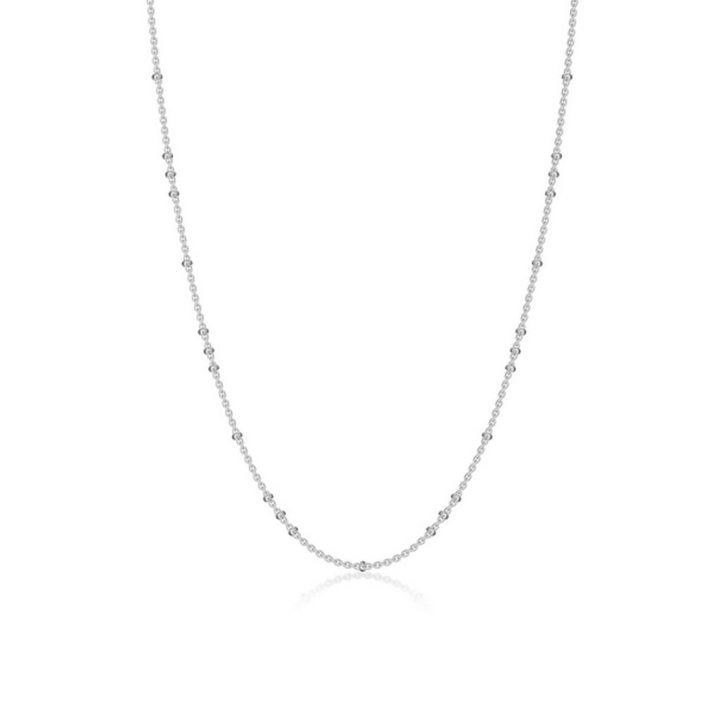 Lafonn Lafonn Sterling Silver Beaded Cable Chain (16"-18")
