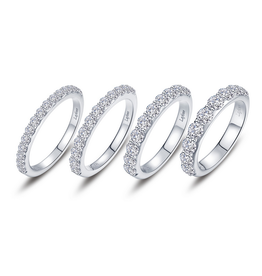 Lafonn Lafonn Sterling Silver Plated Divine Engagement Bands