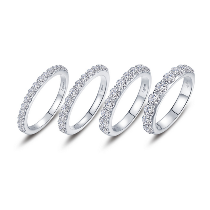 Lafonn Lafonn Sterling Silver Plated Divine Engagement Bands