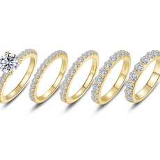 Lafonn Lafonn Sterling Silver Plated Divine Engagement Bands