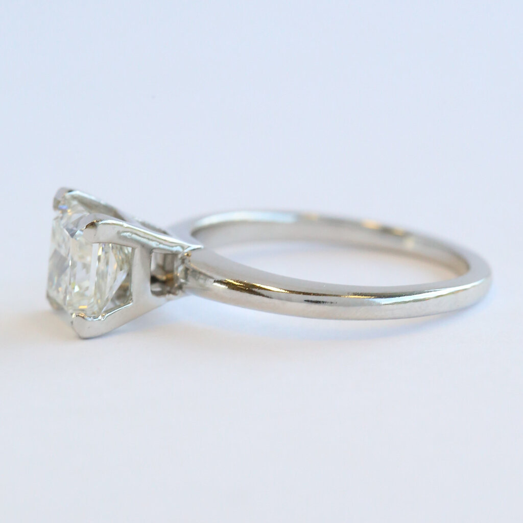 American Jewelry 14k White Gold 1.52ct K/SI2 GIA Princess Cut Solitaire Engagement Ring