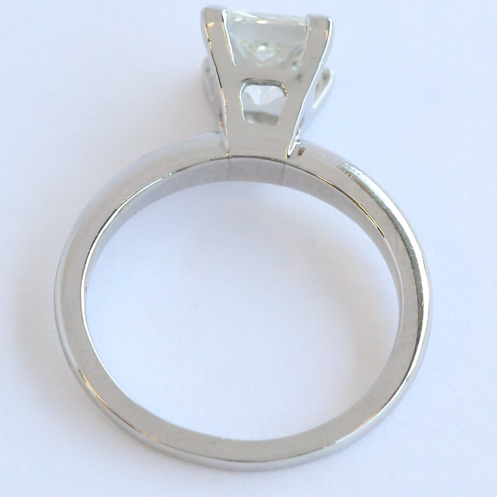 American Jewelry 14k White Gold 1.52ct K/SI2 GIA Princess Cut Solitaire Engagement Ring