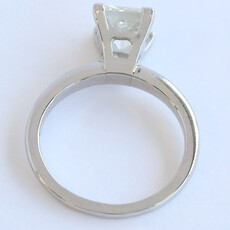 American Jewelry 14k White Gold 1.52ct K/SI2 GIA Princess Cut Solitaire Engagement Ring