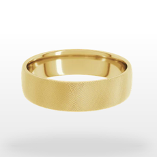 American Jewelry 14k Yellow Gold 6mm Lightweight Comfort-Fit Florentine Finished Wedding Band (Size 9)