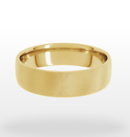 American Jewelry 14k Yellow Gold 6mm Lightweight Comfort-Fit Florentine Finished Wedding Band (Size 9)