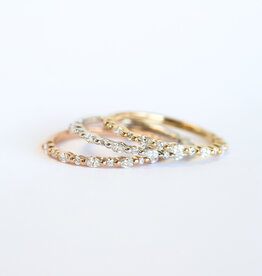 American Jewelry Alternating Single Prong Band