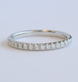 American Jewelry 14k White Gold .21ctw Diamond Straight Anniversary Wedding Band