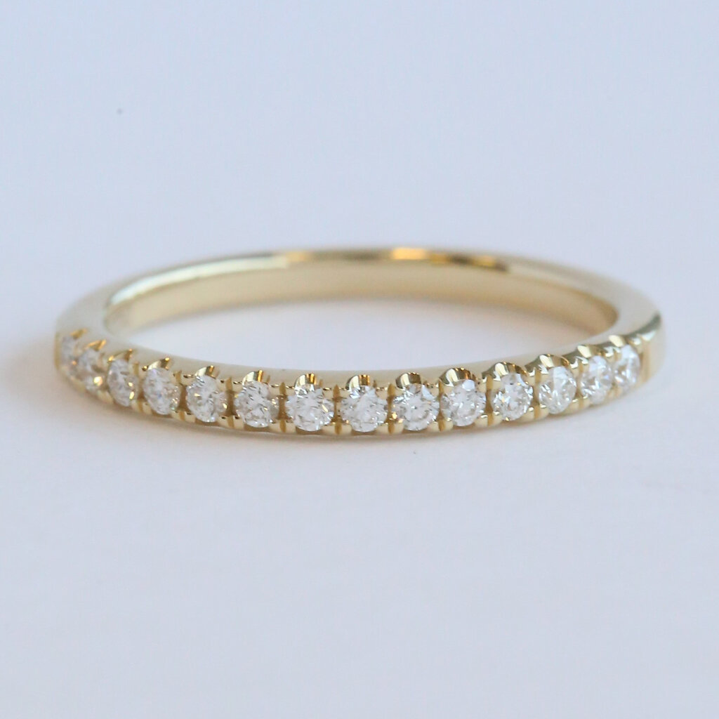 American Jewelry 14k Yellow Gold .22ctw Diamond Straight Wedding Anniversary Band