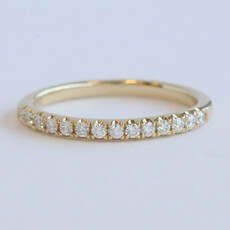 American Jewelry 14k Yellow Gold .22ctw Diamond Straight Wedding Anniversary Band