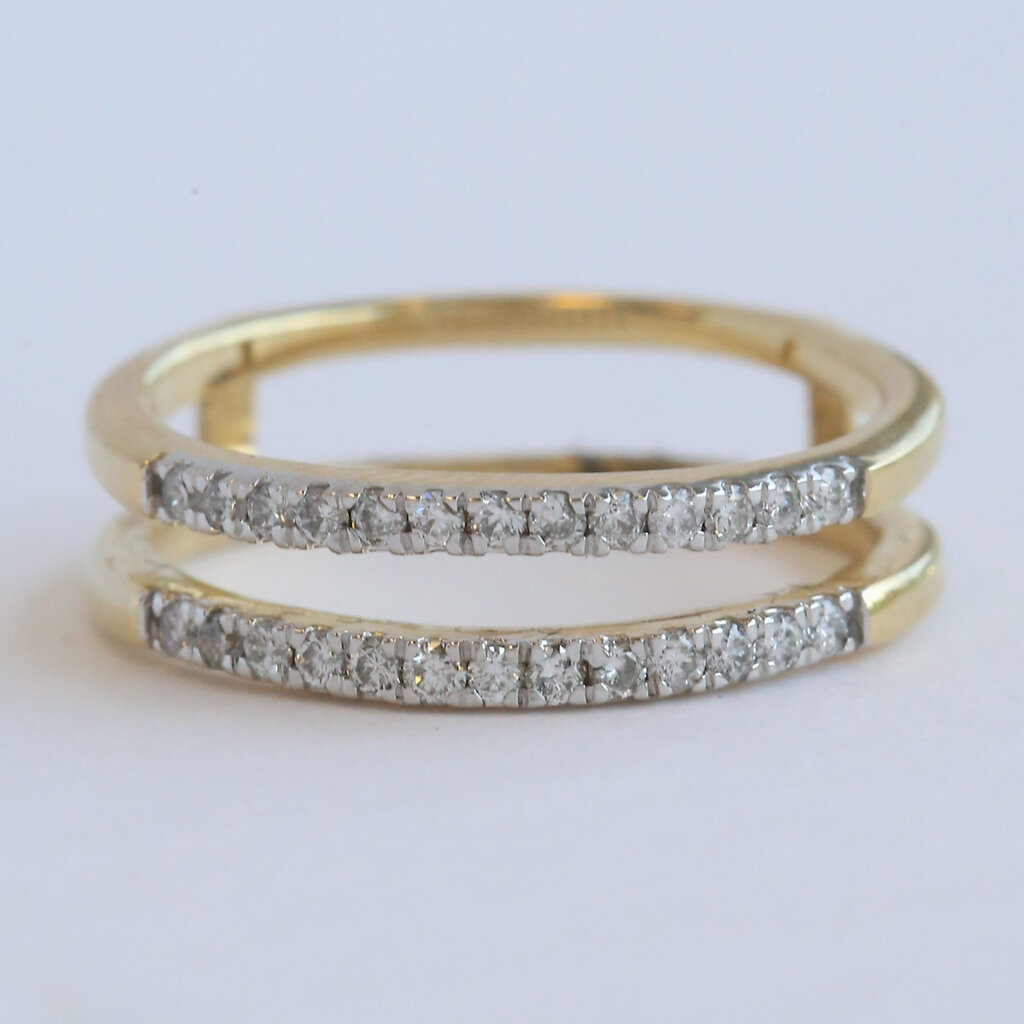 American Jewelry 14k Yellow Gold .30ctw Diamond Straight Ring Guard