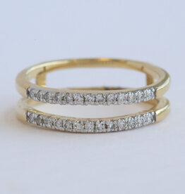 American Jewelry 14k Yellow Gold .30ctw Diamond Straight Ring Guard