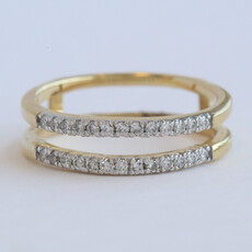 American Jewelry 14k Yellow Gold .30ctw Diamond Straight Ring Guard