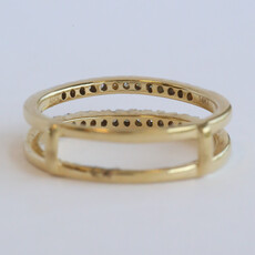 American Jewelry 14k Yellow Gold .30ctw Diamond Straight Ring Guard