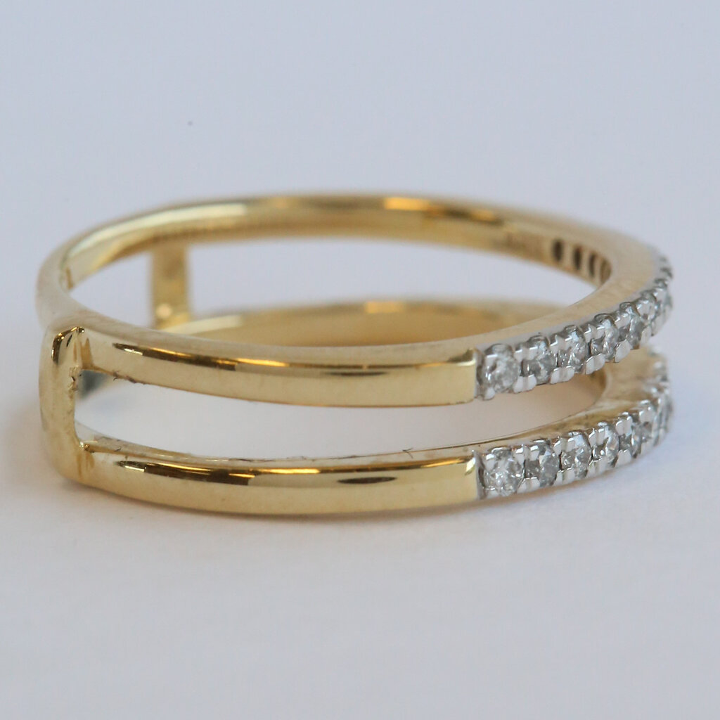 American Jewelry 14k Yellow Gold .30ctw Diamond Straight Ring Guard