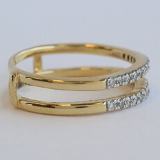 American Jewelry 14k Yellow Gold .30ctw Diamond Straight Ring Guard