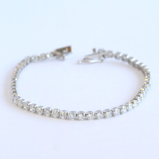 American Jewelry 14k White Gold 6.04ctw Lab Grown Diamond Tennis Bracelet (7.5")