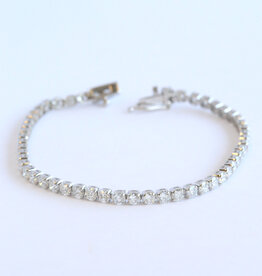 American Jewelry 14k White Gold 6.04ctw Lab Grown Diamond Tennis Bracelet (7.5")