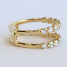American Jewelry 14k Yellow Gold .98ctw Diamond Straight Ring Guard