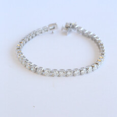 American Jewelry 14k White Gold 10ctw Lab Grown Diamond Tennis Bracelert (7.5")