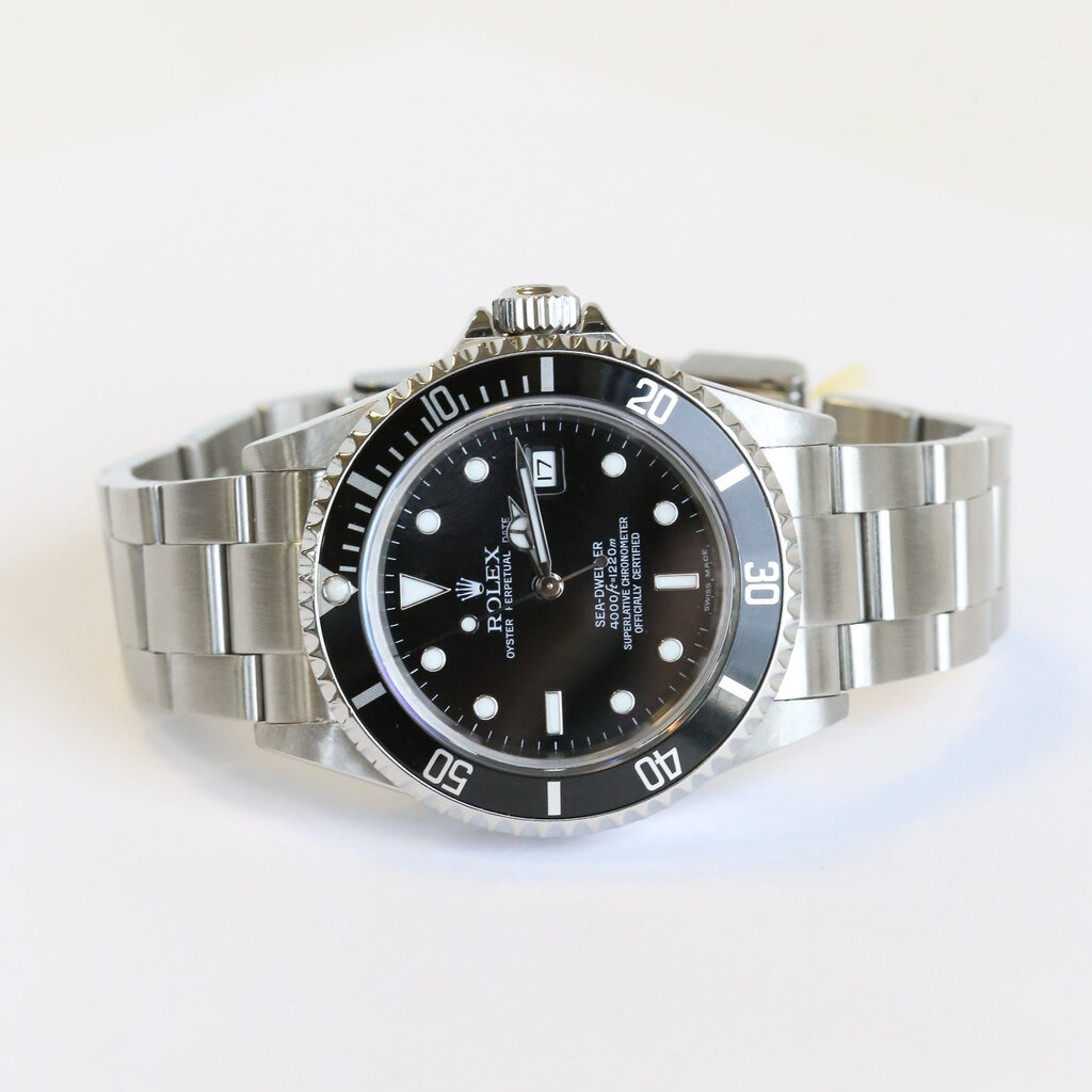 American Jewelry Rolex Preowned Sea-Dweller with Black Dial and Black Bezel