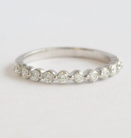American Jewelry 14k White Gold .50ctw Diamond Shared Prong Wedding Band