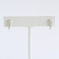 American Jewelry 14k White Gold 1.01ctw Diamond Climber Dangle Earrings