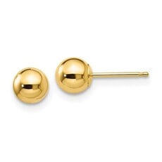 American Jewelry 14k Yellow Gold 5mm Ball Stud Earrings