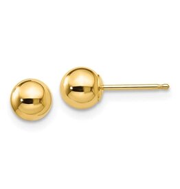 American Jewelry 14k Yellow Gold 5mm Ball Stud Earrings