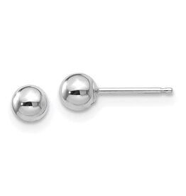 American Jewelry 14k White Gold 4mm Ball Stud Earrings