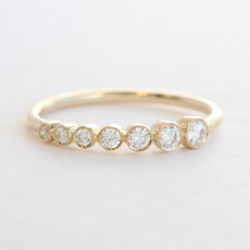 American Jewelry 14k Yellow Gold .25ctw Diamond Ascending Bezel Wedding Band