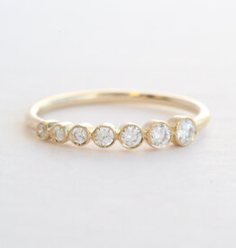 American Jewelry 14k Yellow Gold .25ctw Diamond Ascending Bezel Wedding Band