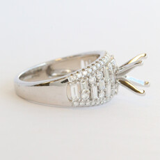 American Jewelry 14k Yellow Gold 1.33ctw Diamond Semi Mount Engagement Ring