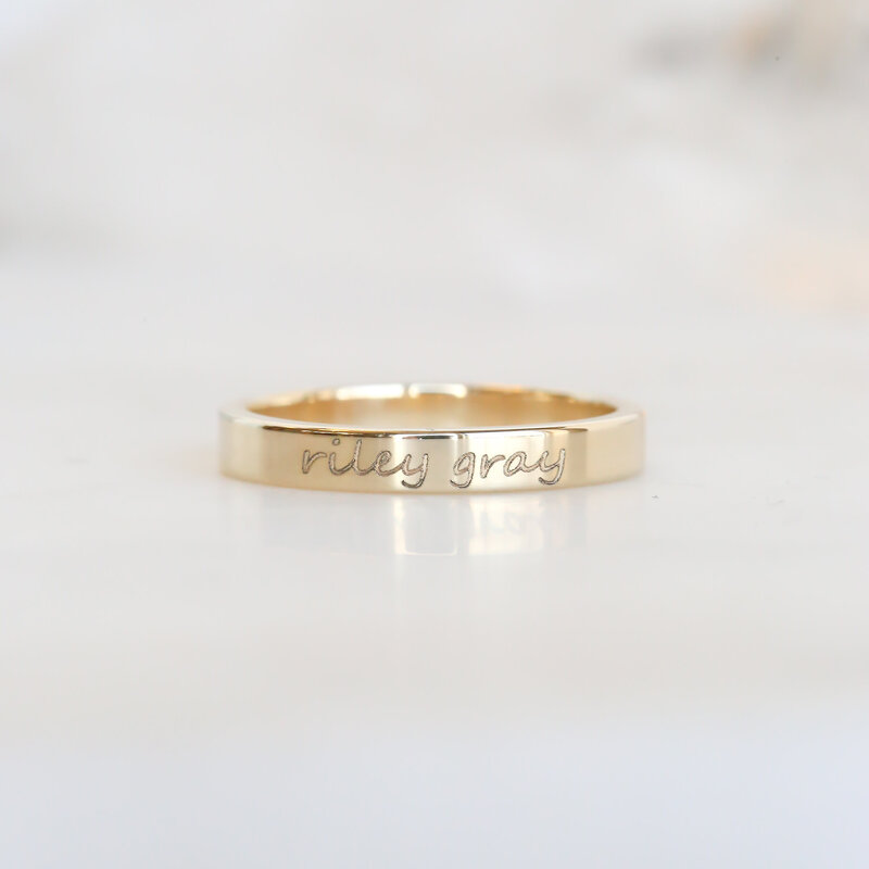 American Jewelry Stackable Name Ring