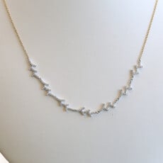 American Jewelry 14k Yellow & White Gold .34ctw Diamond Fashion Necklace