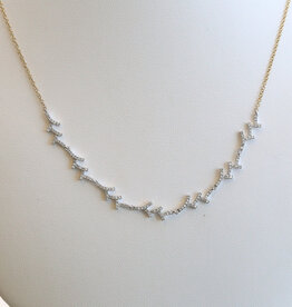 American Jewelry 14k Yellow & White Gold .34ctw Diamond Fashion Necklace