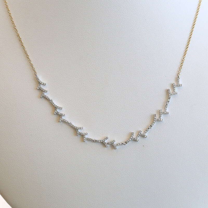 American Jewelry 14k Yellow & White Gold .34ctw Diamond Fashion Necklace