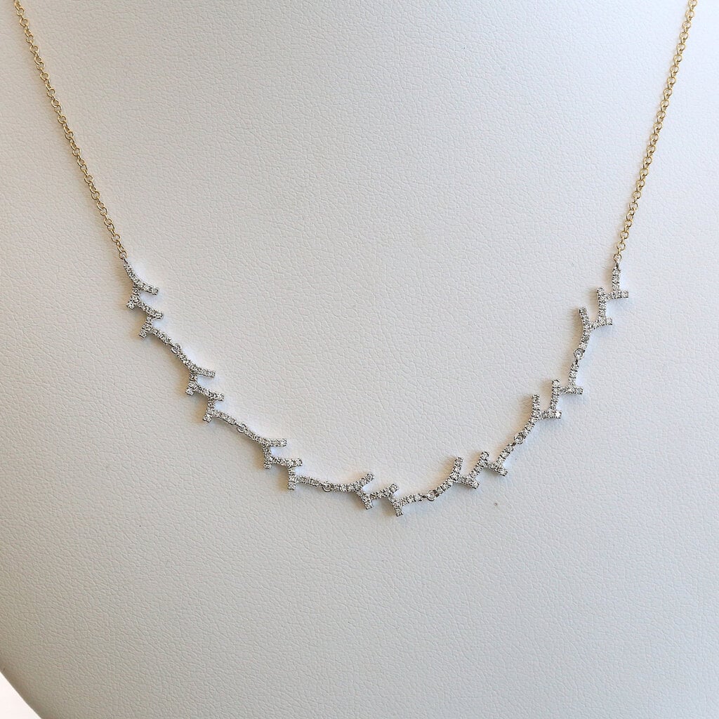 American Jewelry 14k Yellow & White Gold .34ctw Diamond Fashion Necklace