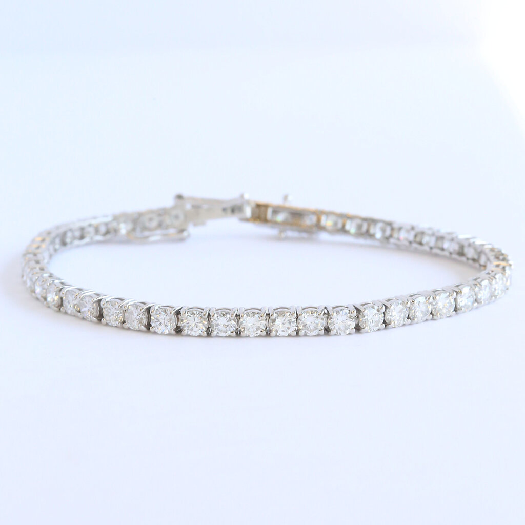 American Jewelry 14k White Gold 8.28ctw Diamond Tennis Bracelet (7.5")
